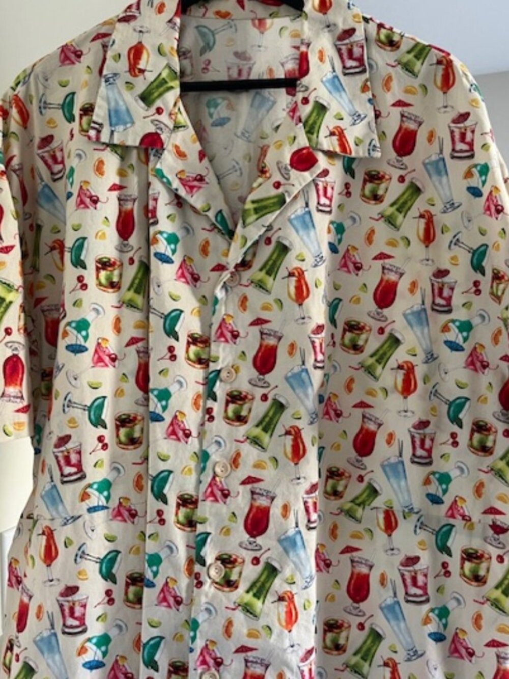 Cocktail theme men’s summer shirt.